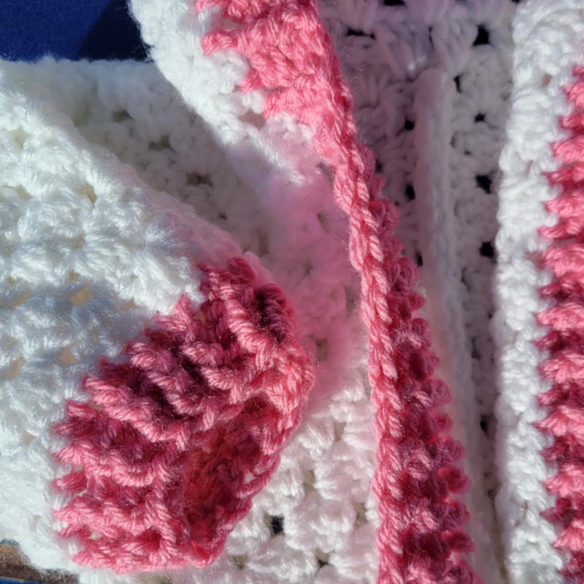 White and Pink Baby Sweater