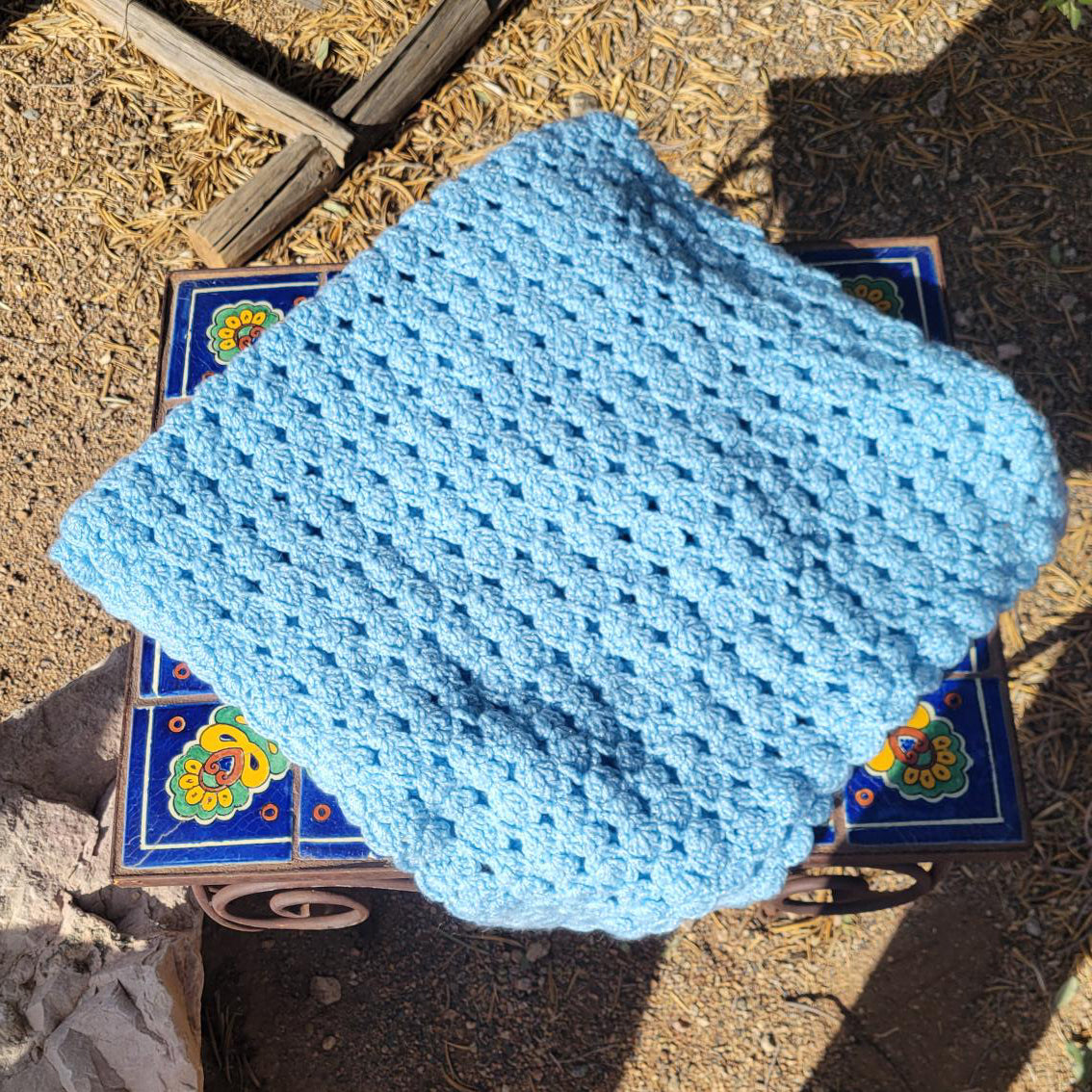 38x42 Baby Blue Baby Blanket