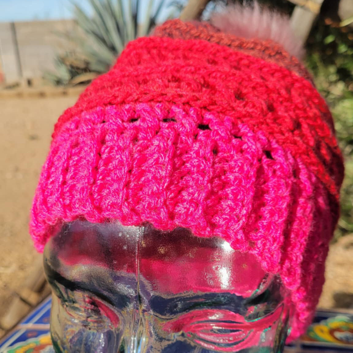 Magenta Variegated Beanie